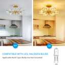 XINGQI 16.9" Semi Flush Mount Ceiling Light Fixture Modern 6 Lights Antique Gold Chandelier, Sputnik Chandeliers Fashion Lighting for Bedroom Dining Room Farmhouse Kitchen Office