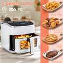 NEWBULIG Air Fryer4QT Small AirFryer with Easy View Window and Interior Light, Digital Touchscreen with 8 Presets for Custom Cooking, Nonstick and Dishwasher Safe Basket, White