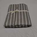 JELLYMONI King Duvet Cover Set, Cotton Duvet Cover 3 Pieces with Zipper Closure, 1 Duvet Cover and 2 Pillowcases, (Khaki with White Striped)