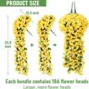 ATTGREAT Artificial Bougainvillea for Outdoors Faux Plants UV Resistant Flowers Fake Plastic Plants Realistic Silk Flowers for Porch Planter Garden Outside Hanging Decoration, 2Pcs (Yellow)