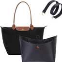 ZTUJO Purse Organizer Insert For Longchamp le pliage,Silky Touching LongChamp Organizer Insert, Compatible with Le Pliage,Energy,Shoulder Bag,Top Handle, Xtra (Black, Medium)