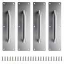 Sumnacon 2PCS Stainess Steel Door Push Plates,Sturdy Door Handle Plates with Screws, Solid Door Pulls for Home Office Public Commercial Places,Silver