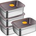 GIUOIDUO 20 PCS FOOD STORAGE CONTAINERS WITH LIDS AIRTIGHT (10 CONTAINERS & 10 LIDS) STAINLESS STEEL FOOD CONTAINERS LEAK PROOF STORAGE BOX WITH LID LOCKING FOOD STORAGE CONTAINER FREEZER STORAGE