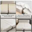 Upgraded 3-In-1 Bed Bridge Twin to King Converter, Split King Gap Filler for Adjustable Bed with Fitted Sheet, for King Size Mattresses, Mattress Connector to Close Gap, No-Slip Mattress Bridge, White