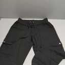 MoFiz Women Cargo Pants with Pockets Lightweight Outdoor Summer Travel Casual Hiking Pants Running Joggers Sweatpants Elastic Waist black large