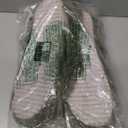 COFACE Women's Fuzzy Slippers Memory Foam Open Toe Slip On House Shoes Size 8.5 (Green)
