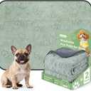 LOOBANI Washable Pee Pads for Dogs: 2 Pack Super Absorbent Reusable Puppy Pads, Leakproof and Waterproof Dog Training Pads Whelping Pads for Potty, Floor, Crate, Couch Bed and Travel, 31"x36"