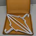 50 Wire Hangers - White Metal Hangers in Bulk - 18 Inch Thin Standard Dry Cleaner Coated Steel