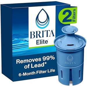 Brita Filter Replacements for Water Pitchers and Dispensers, Elite, NSF Certified to Remove 99% of Lead, 1count, Blue