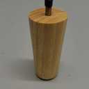 4 Inches Round Solid Wood Furniture Legs Set of 4, Natural Wooden Replacement Feet with Threaded 5/16'' Hanger Bolts for Sofa, Couch, Armchair, Cabinet, TV Stand, Ottoman and Dresser