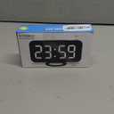 SZELAM Digital Alarm Clock,LED and Mirror Desk Clock Large Display,with Dual USB Charger Ports,3 Levels Brightness,12/24H,Modern Electronic Clock for Bedroom Home Living Room Office - Gold