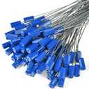 Leadseals(R) 50 Security Cable Seals Numbered Security Tags Tamper Proof Tags Pull Tight Steel Wire Seals for Truck, Trailers, Cargo, Containers, Vans, Oil Tank, Milk Vehicle (Blue, Pack of 50pcs)