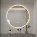 LAIYA 28 Inch Round LED Bathroom Mirror Frameless Backlit Anti-Fog Dimmable