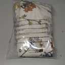 MYSKY HOME Floral Linen Curtains 45 inch Length 2 Panels Set Fall Patterned Semi Sheer Light Filtering Privacy Farmhouse Grommet Drapes, Yellow, 52" Wide, Pack-2