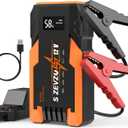 S ZEVZO ET05 Jump Starter 3000A Portable Car Jump Starter Battery Pack (7.2L Gas/ 5.5L Diesel), 51.8Wh 12V Jump Box with USB Ports, LCD Display and 3 Modes Flashlight (Black/Orange)