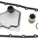Transmission Oil Pan Gasket Kit Compatible With Nissan Altima Maxima Murano Pathfinder Juke Quest Infiniti QX60 31726-28X0A Complete Set with Pan & Cooler Filter Replaces 31728-29X0D RE0F10D