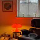 Lotus Atelier Orange Mushroom Lamp for Room Aesthetic Modern Lighting for Bedroom | Cool Retro Living Room Decor (Orange)