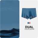 Arjen Kroos Men's Ice Silk Boxers Briefs Seamless Trunk Underwear with Pouch Double Sided Breathable Modal Underpant (XXL)