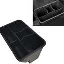 ZXFRC Rear Center Console Storage Box ABS Rear Cup Holder Backseat Storage Box Compatible with Tesla Model Y 2020 2021 2022 2023 Underseat Consoles Storage Box Accessories