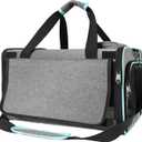 GAPZER Cat Carrier Alaska Airline TSA Approved 17x11x9.5 Soft-Sided Small Pet Air Travel Carry Bag, Southwest Airplane Kitten 12lbs Crate in Cabin Under-Seat Traveling Cage Tiny Dog Under 8 Pound