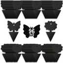 USKICH Sticky Traps Gnat Killer Fruit Fly Traps Non-Toxic and Odorless Fungus Gnat Traps Insect Traps Black Sticky Trap for Indoor and Outdoor Plants96Pcs Black