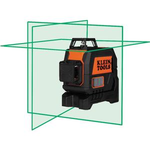 Klein Tools 93CPLG Compact Self-Leveling Laser Level, Bright Green Cross Line 360-Degree Laser Planes, Rechargeable, Magnetic Mount