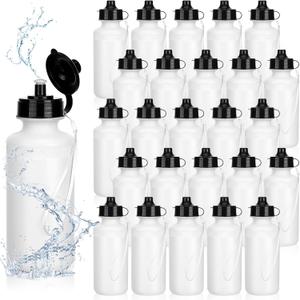 Zubebe 36 Pcs Sports Water Bottles Bulk Squeeze Reusable Bpa-free Plastic Water Bottles End of the Year Gifts Summer Gifts for Students School Travel Hiking Cycling Event Team Gift