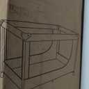 Pamo Babe Portable Crib Baby Playpen with Mattress and Carry Bag Grey