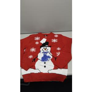 Pink Queen Women's Knit Pullover Ugly Christmas Sweater Jumper Size M