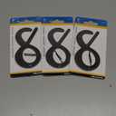 Hillman 4 in. Black Aluminum Nail-On Number 8 3 Pack