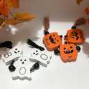 Cute Boo Ghost Halloween Decorations Indoor, Wooden Tiered Tray Decor Table Sign Ghost Signs for Party Home Shelf Display