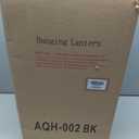 Outdoor Pendant Light, 16.65 Inch Tall Large Exterior Pendant Lantern, Hanging Porch Light with adjustable Chain, Anti-Rust Exterior Hanging Lantern with Clear Glass for Porch, Patio, Entryway (Black)