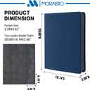 Top Loader Binder, Holds 640 Top Loaders,16 Pocket Top Loader Binders for 3" x 4" Rigid Cards,Top Loader Card Binder for Hard Plastic Top Loaders -Blue