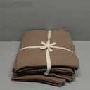 JIYUAN 100% Washed Cotton Duvet Cover Set 3 Pieces King, 1 Duvet Cover 104x90 Inches(Comforter Not Included) and 2 Pillowcases,Linen Feel Bedding Set Comfy and Breathable,Light Brown