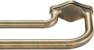 Lwiiom Anqiue Bronze Double Curtain Rods For Windows 72-144 Inch,Heavy Duty Double Curtain Rod with Aluminum Finial and Bracket,Adjustable Double Window Rods For Blackout Or Room Darkening Panel