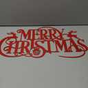 Metal Merry Christmas Wall Decor Christmas Sign Letter Decorative Hanging Plaque Suitable For Indoor Outdoor Room Yard Holiday Decoration
