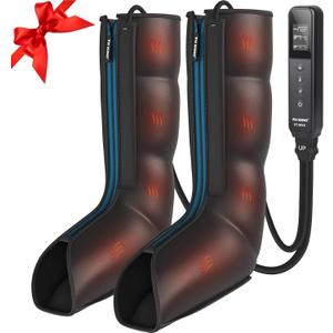 FIT KING Leg Massager with Heat and Compression Therapy Leg Massage for Circulation, Swollen Leg, RLS Pain, Fatigue Relief Foot Calf Massager Boots Mother Day Gift for Mom