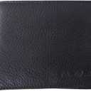 Men's Genuine Leather Bifold Wallet Slim Wallet with Coin Pocket, 6 Card Slots, ID Window & 2 Bill Compartments Durable Everyday Leather Wallet for Men (Dark Gray)