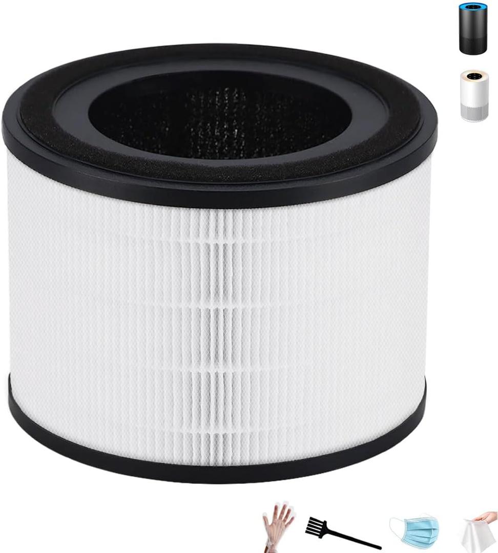 1-Pack AP-S0610L True HEPA Replacement Filters for M.OOKA AP-S0610L Air Purifier, 3-in-1 Filter with Pre-Filter & Activated Carbon for Smoke, Dust, Pet Dander & Odors