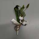 Ling's Moment Boutonniere for Men, 10pcs Groomsmen Guest Boutonniere, Artificial Flowers for Wedding Décor/Prom/Homecoming,etc.White Greenery Berry