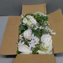 DearHouse 2Pack Artificial Peony Flower Garland - Silk Peony Garland with White Flowers for Wedding Party Table Decoration,6ft/Strand