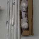 White Curtain Rods for Windows 48-84 inch,3/4 inch Heavy Duty Adjustable Decorative Curtain Rod with Modern Finials,Window Rods for Bedroom, Living Room,Patio and Kitchen (16"-84"|1 PACK)