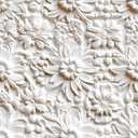 FunStick Off White 3D Floral Wallpaper Peel and Stick Embossed Flower Wallpaper for Bedroom Removable White Contact Paper Peel and Stick Wall Paper Decor for Bathroom Walls Cabinets Ceiling 17.5"x118"