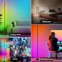 Miortior Corner Floor Lamp - Smart RGB LED Corner Lamp with App and Remote Control, 16 Million Colors & 68+ Scene, Music Sync, Timer Setting - Ideal for Living Rooms, Bedrooms, and Gaming Rooms