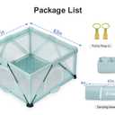 Foldable Baby Playpen, iTiLike Large Playard with Detachable Thicken Mat, Playpen for Babies and Toddlers with Storage Bag, Play Pens with Gate, Indoor & Outdoor Portable Play Yard, Sturdy Baby Fence
