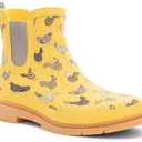 Western Chief Women's Waterproof Pull-On Chelsea Rain Boot with Fun Prints | Ladies slip-on ankle boots with rubber sole, cushioned EVA insole, built for wet days and styled for any occasion size 10