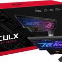 ASUS ROG Herculx Graphics Card Anti-Sag Holder Bracket (Solid Zinc Alloy Construction, Easy Toolless Installation, Included Spirit Level, Adjustable Height, Wide Compatibility, Aura Sync RGB) (Pack of 1, XH01/GRY/ARGB/VGA HOLDER//)