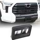 Front Bumper License Plate Bracket Compatible with Toyota Tundra 2022 2023 2024 2025 2026, ABS Tag Frame Front Bumper Mount Adapter, Tundra 2022 2023 2024 2025 2026 Accessories