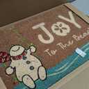 A1HC Natural Coco Coir Door Mat Joy The Beach with Heavy Duty Non-Slip PVC Backing - 18" x 30" - Easy to Clean, Welcome Mat for Home, Porch Decor, Low-Profile Durable Doormat