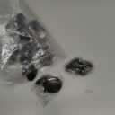 Waziaqoc 12PCS Black Mushroom Knobs, Stainless Steel Dresser Knobs, 1-3/16 inch Diameter Round Drawer Knob Pull Handle with Mounting Screws for Chest Cabinet, Cupboard and Drawer